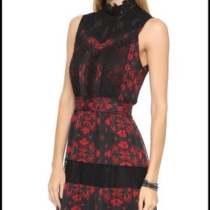 Alice and Olivia Red Lotus Dress